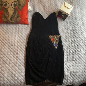 Vintage, Black,Cocktail Dress
